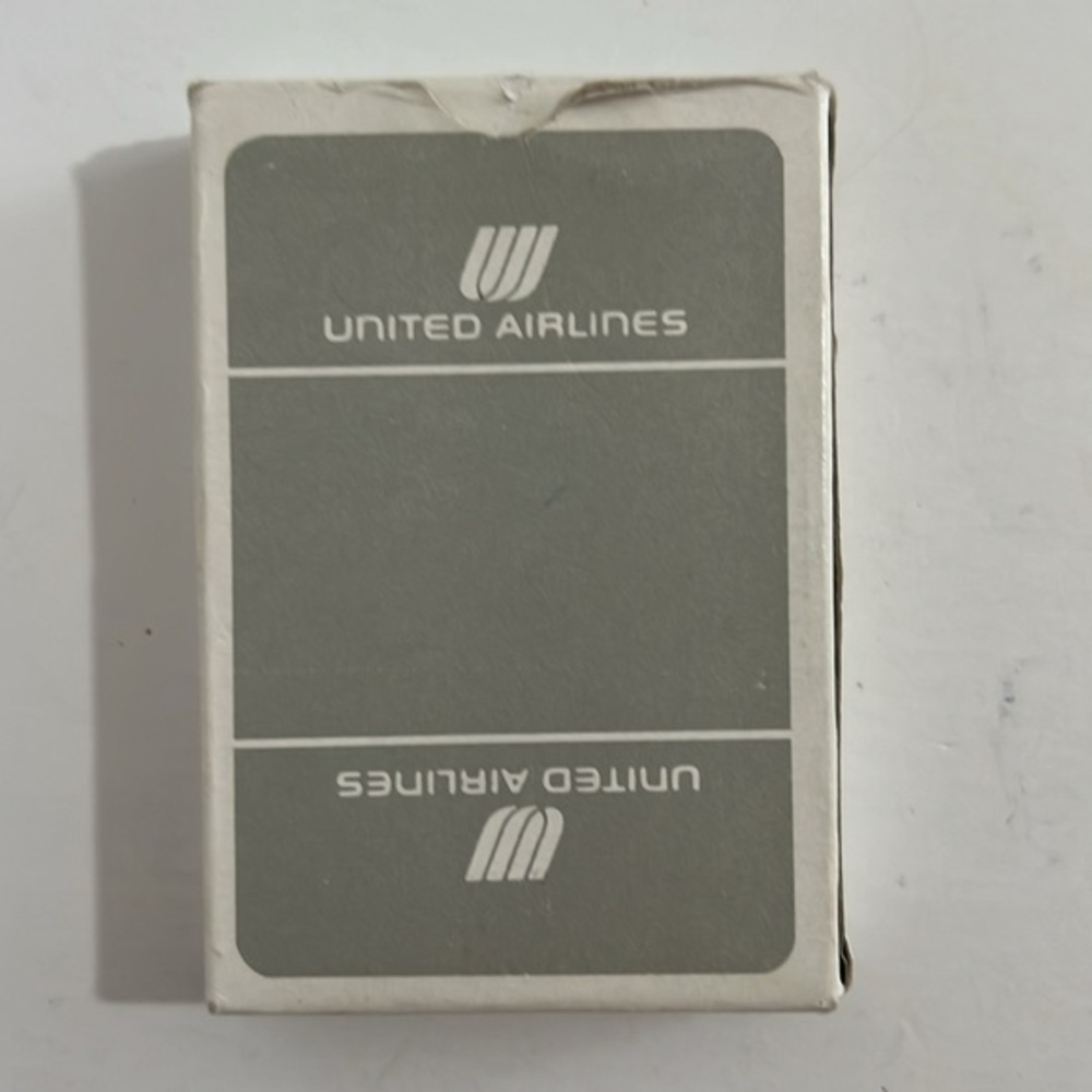 Vintage United Airlines Gray Deck of Playing Cards